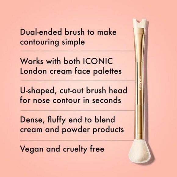 NIB ICONIC LONDON Dual Sided Precision Duo Contour Brush MSRP $30 - Picture 3 of 5